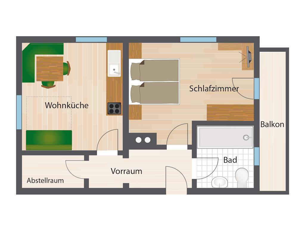 Haus Pitzer/Apartments Troicher سخلادميخ الغرفة الصورة