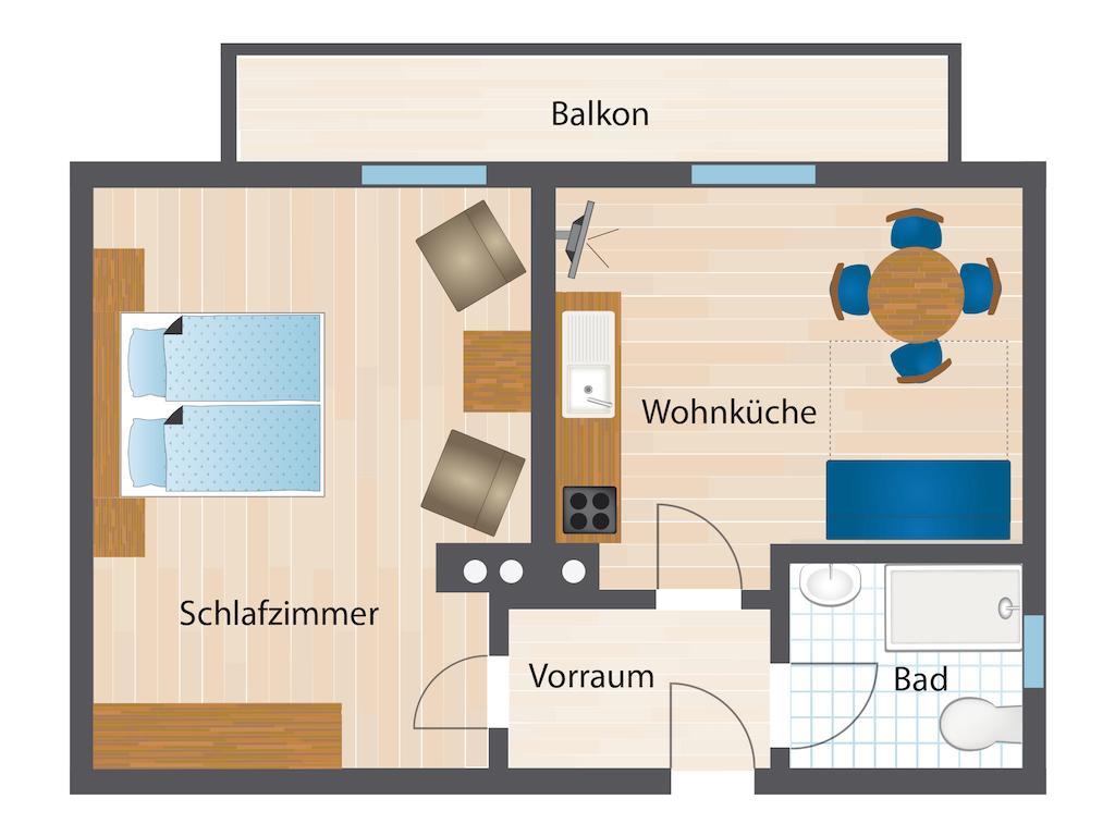 Haus Pitzer/Apartments Troicher سخلادميخ الغرفة الصورة